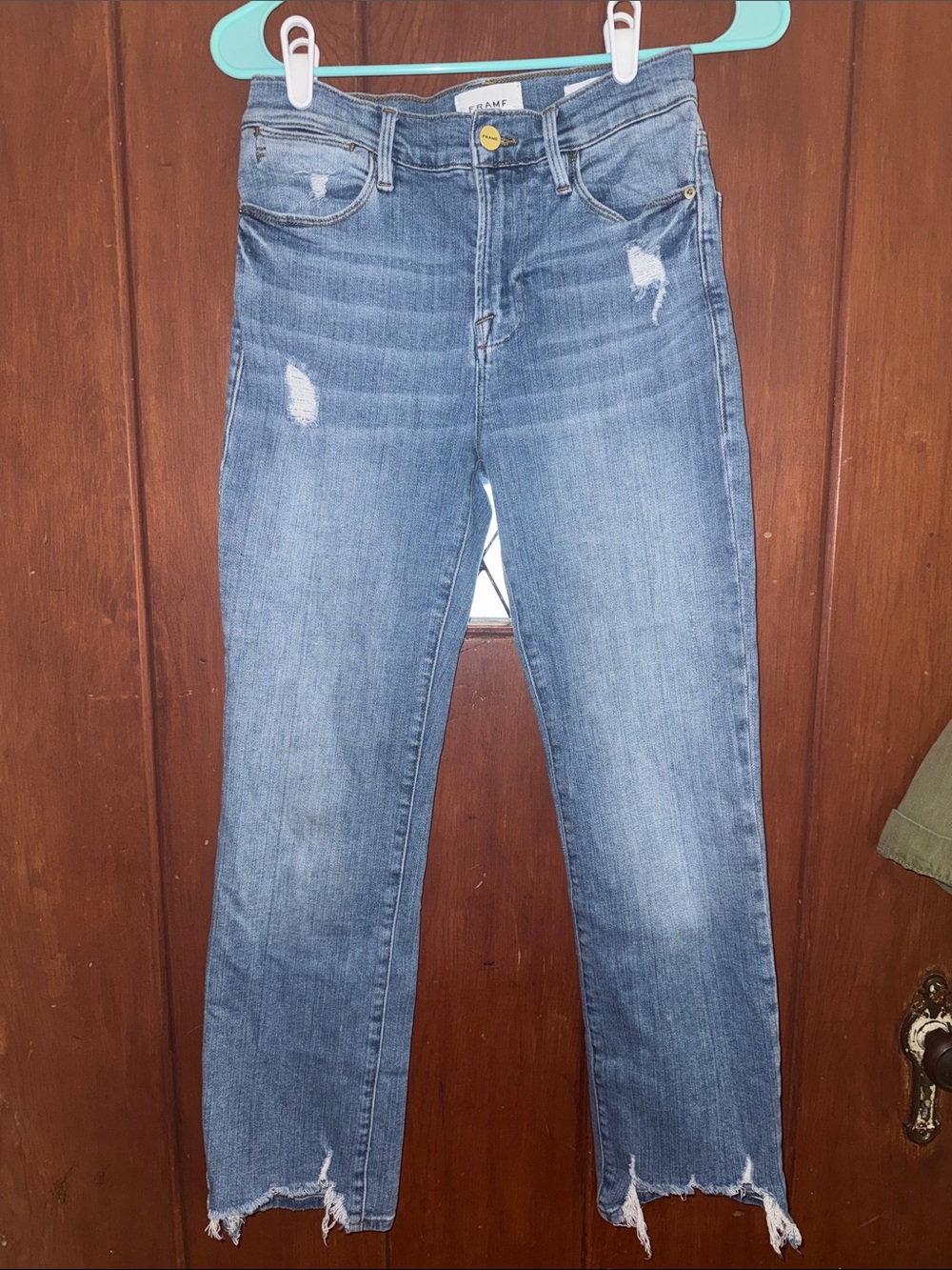 Frame Denim Le High Straight Distressed Jeans size 26